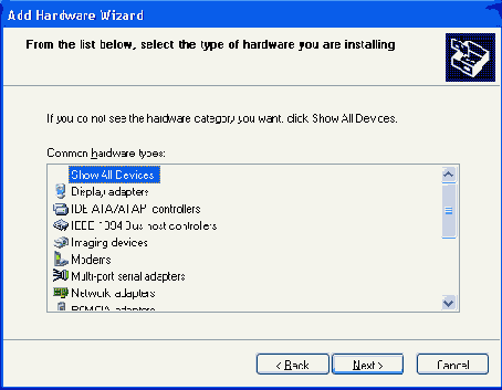  Add Hardware Wizard 