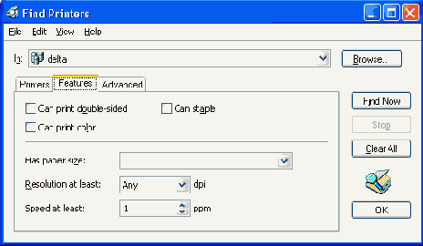 Поиск принтеров в Active Directory